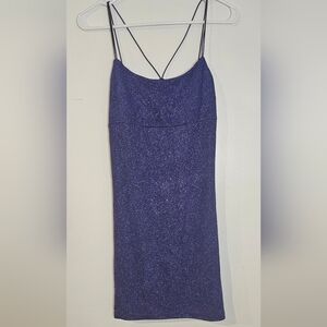 Elegant Purple Sparkle Junior Mini Dress
